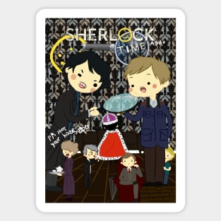 Sherlock Adventure Time Fan Art Sticker